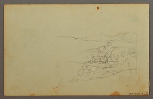 Tekening, Wolkenstudie, mogelijk 1844 door Frederic Edwin Church