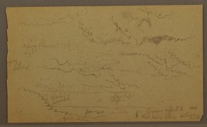 Tekening, Wolkenstudie, mogelijk 1860 door Frederic Edwin Church