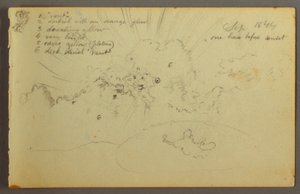 Tekening, Wolkenstudie met doorbrekende zon, 1844