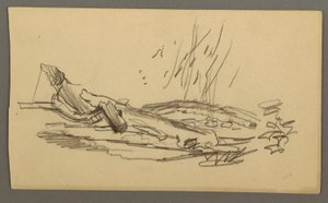 Tekening, Gevallen boom, mogelijk 1877 door Frederic Edwin Church