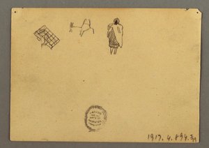 Tekening, Figuurstudies, januari 1868 door Frederic Edwin Church