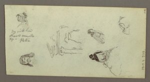Tekening, Figuurstudies, Rand, mogelijk 1868