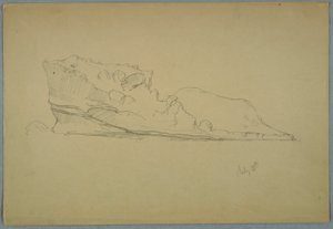 Tekening, drijvende ijsberg, 15 juli 1859 door Frederic Edwin Church