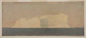 Tekening, drijvende ijsberg, Labrador, juni of juli 1859 door Frederic Edwin Church