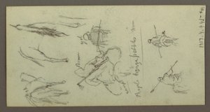 Tekening, Steenhoop, Vlakte en Bergen, Zon, 19 februari 1868