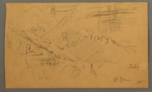 Tekening, Hillside, februari 1869 