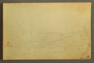 Tekening, Huis in het bos bij een beek, april 1845