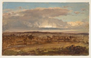 Tekening, Hudson-vallei, april 1867 door Frederic Edwin Church