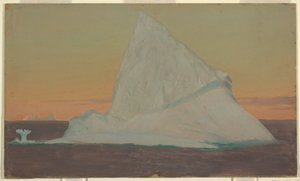 Tekening, IJsberg en ijsbloem, juni of juli 1859 door Frederic Edwin Church