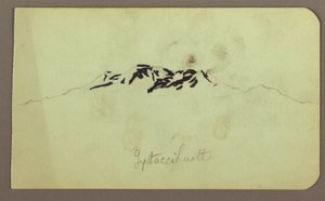 Tekening, Itaccihuatl-pieken; Verso: Bakoven, 1883 door Frederic Edwin Church