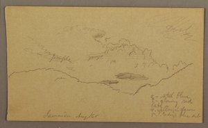 Tekening, Landschap, mei-augustus 1865 door Frederic Edwin Church