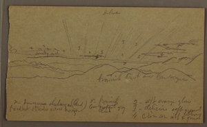 Tekening, Landschap, mei-augustus 1865 door Frederic Edwin Church