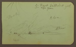 Tekening, Landschap; Verso: Bergwand, 1883 door Frederic Edwin Church