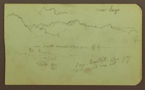 Tekening, Landschap "bij lagos"; Verso: Landschap, 1883 door Frederic Edwin Church