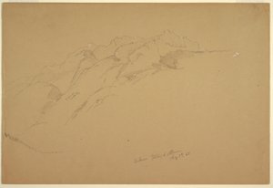 Tekening, Landschappen tussen Golling en Abtenau, 5 augustus 1868 door Frederic Edwin Church