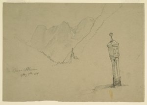 Tekening, Landschappen tussen Golling en Abtenau, 5 augustus 1868 door Frederic Edwin Church