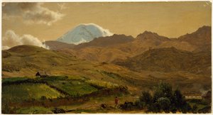 Tekening, Mount Chimborazo, Ecuador, 1857 door Frederic Edwin Church
