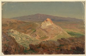 Tekening, Pentelicusberg, april 1869 door Frederic Edwin Church