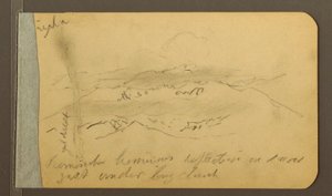 Tekening, Bergflank, 1889 door Frederic Edwin Church