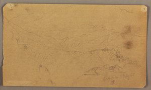 Tekening, Berglandschap, Jamaica, West-Indië, juli 1865 door Frederic Edwin Church
