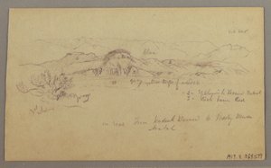 Tekening, Bergtoppen, 22 februari 1868