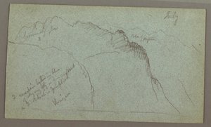 Tekening, Bergtoppen, juli mogelijk 1868