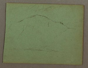 Tekening, Berg aan de kust, mogelijk 1856 door Frederic Edwin Church