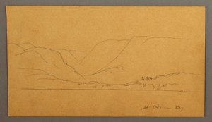 Tekening, Bergachtige baai, mogelijk 1859 door Frederic Edwin Church
