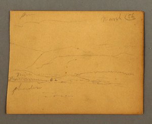 Tekening, Bergen, maart 1856 door Frederic Edwin Church