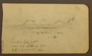 Tekening, Bergen; Verso: Uitloper amp; Bergketen, 21 december 1885 door Frederic Edwin Church