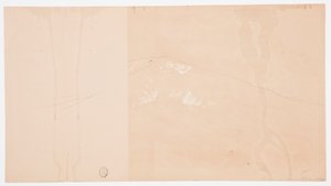 Tekening, Mt. Katahdin vanuit het zuidoosten; Verso: Mt. Katadhin, 1876-78 door Frederic Edwin Church