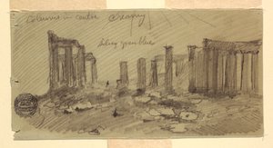 Tekening, Parthenon, Athene vanuit het westen, april 1869