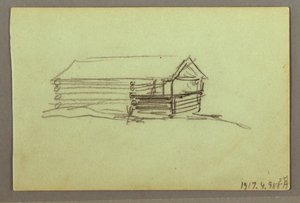 Tekening, Deel van Bergrug, mogelijk 1856 door Frederic Edwin Church