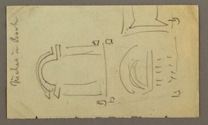 Tekening, rechthoekig ontwerp, mogelijk 1868