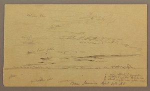 Tekening, Zeegezicht, 29 april 1865 door Frederic Edwin Church