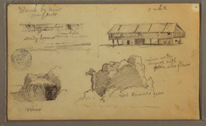 Tekening, Schetsen, Ecuador of Colombia; Verso: Schetsen, Ecuador of Colombia, 1857 door Frederic Edwin Church