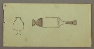 Tekening, Studies van objecten uit het Athene Museum, mogelijk 1869 door Frederic Edwin Church