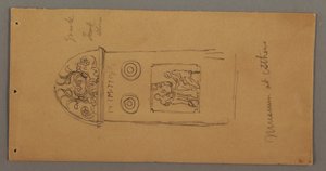 Tekening, Studies van objecten uit het Athene Museum, mogelijk 1869 door Frederic Edwin Church