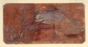 Tekening, Studie van rotsen, Petra, februari 1868 door Frederic Edwin Church