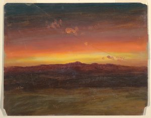 Tekening, Zonsondergang, 1860-70 door Frederic Edwin Church