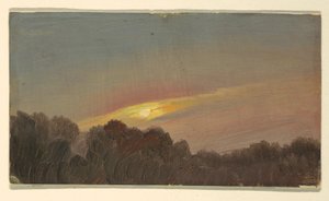Tekening, Zonsondergang, 1865-66 door Frederic Edwin Church