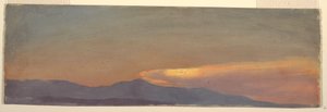Tekening, Wolkenstudie bij zonsondergang, ca. 1880 door Frederic Edwin Church