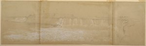 Tekening, De Niagara-watervallen, september of oktober 1856 door Frederic Edwin Church
