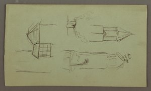 Tekening, Torens, Daken, Spicket, Dak, juli 1868 door Frederic Edwin Church