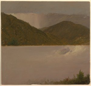Tekening, Twee studies van wolken en bergtoppen, augustus 1865 door Frederic Edwin Church