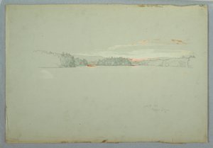 Tekening, Upper Tongue Lake, 1 oktober 1879 door Frederic Edwin Church