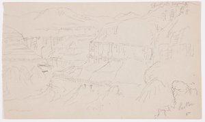 Tekening, Vallei van El Yemen, 20 februari 1868 door Frederic Edwin Church