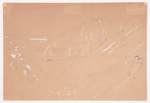 Tekening, Uitzicht op het Grote Bekken, Mount Katahdin, september 1877 door Frederic Edwin Church