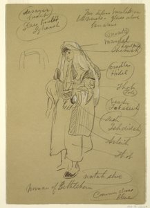 Tekening, Vrouw van Bethlehem, 1868 door Frederic Edwin Church