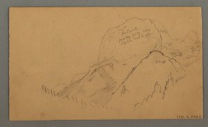 Tekening, Bosrijke toppen, 27 juli 1868 door Frederic Edwin Church